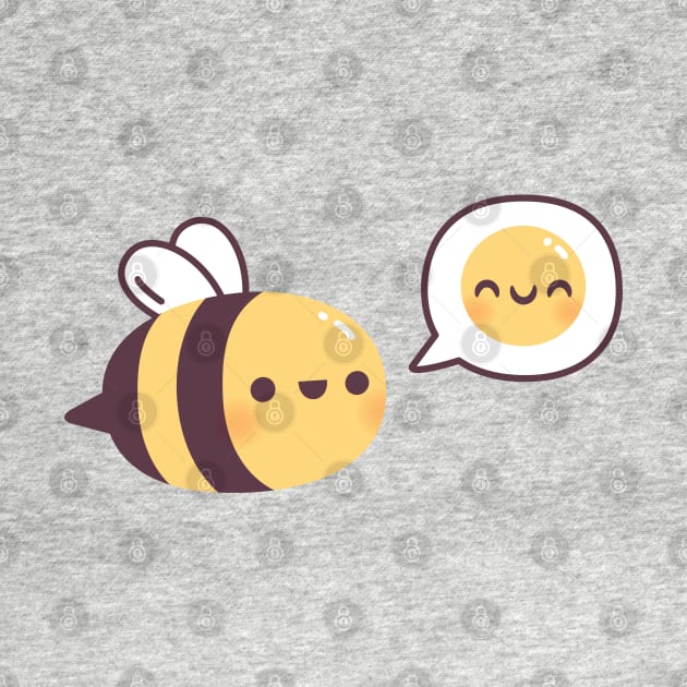 Cute Bee Be Happy Emoji Doodle by rustydoodle